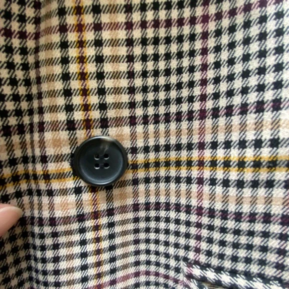 1. STATE | Long Plaid Blazer Coat Size Medium - Picture 5 of 13